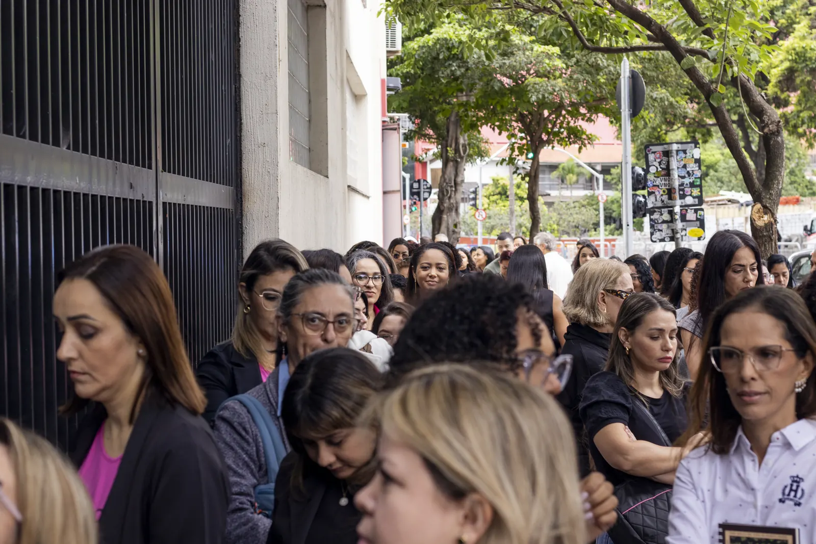 Participantes chegando ao evento