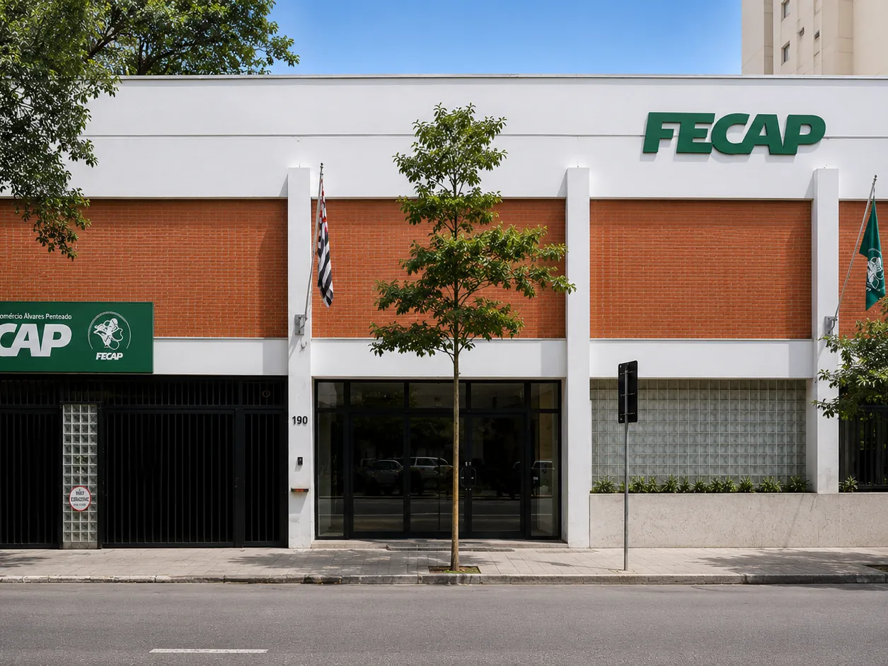 Fachada do Teatro FECAP, na Av. da Liberdade